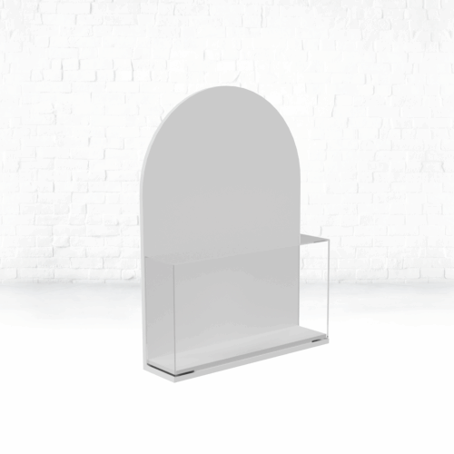 Infotafel mit Vitrinenhaube für Blisterschienen