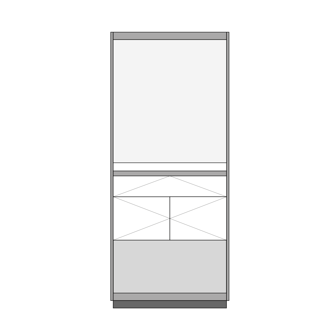 900 Modul | Hardware-Präsenter mit Wechselmotiv, Unterschrank