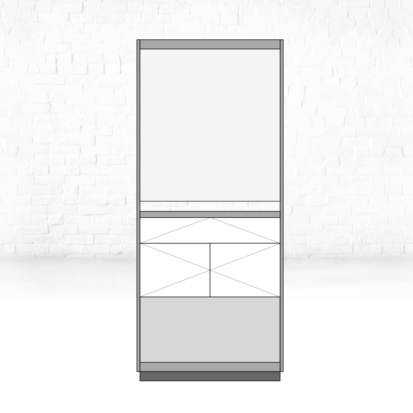 900 Modul | Hardware-Präsenter mit Wechselmotiv, Unterschrank